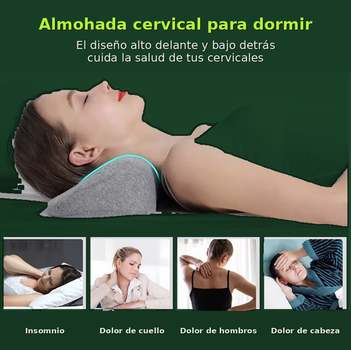 Almohada cervical para insomnio y dolor de cuello, hombros y cabeza
